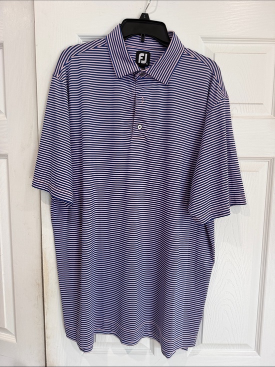 FootJoy Other - FootJoy Blue and Pink Striped Golf Polo